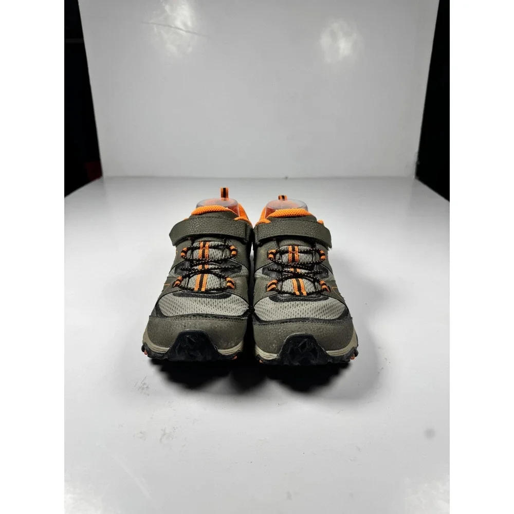 Merrell Trail Quest Kids Gray Orange Mesh Waterproof Ankle Strap Hiking‎ Shoes